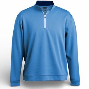PEBBLE BEACH Performance Men's L/S Royal Blue Quarter Zipper Golf Jacket Large